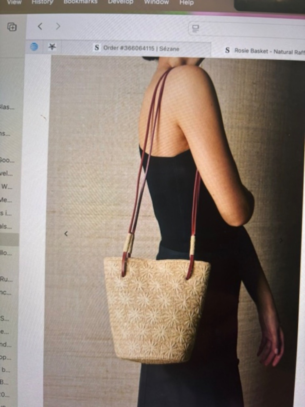 Sezane Rosie Raffia Embroidered Basket Bag - Picture 2 of 4